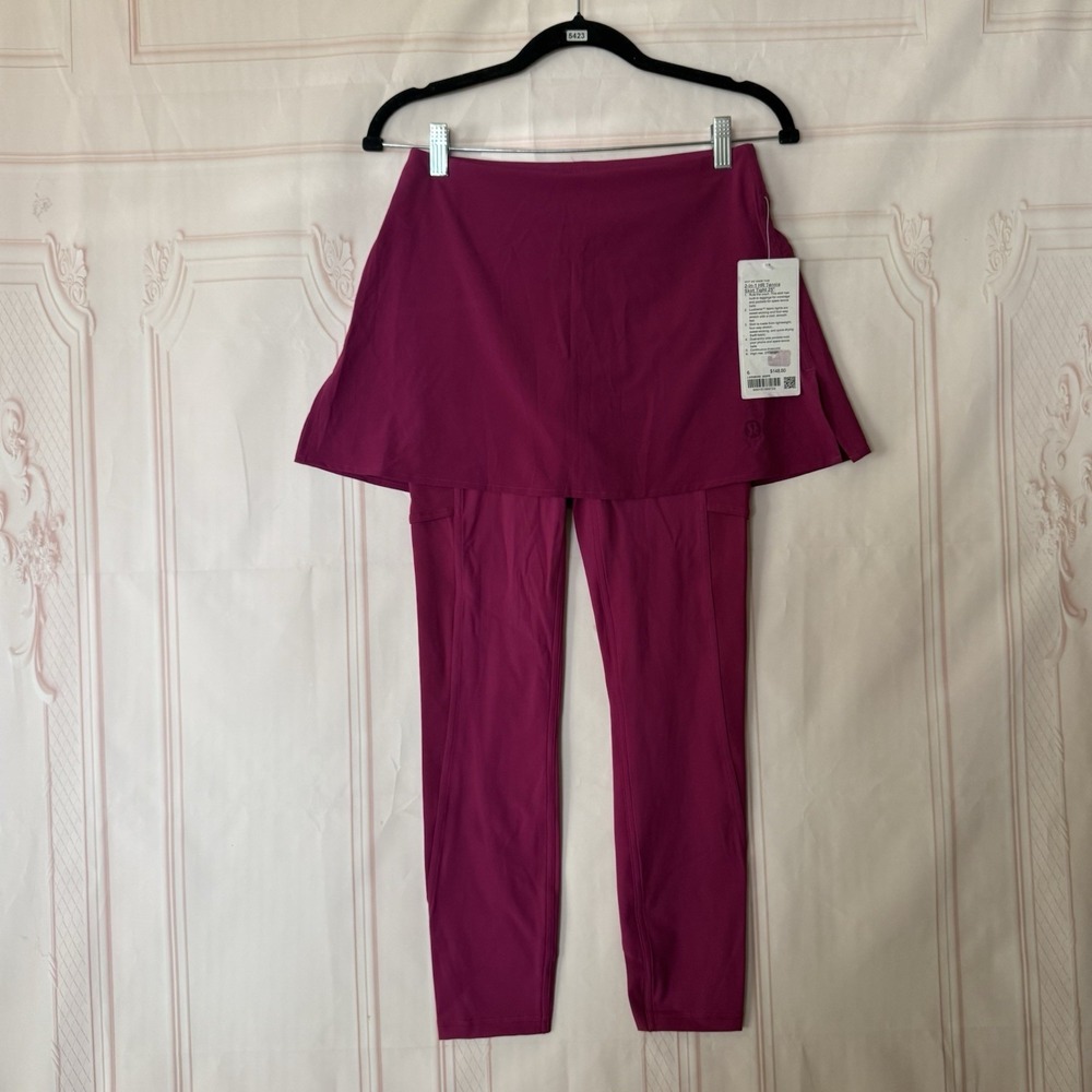 Lululemon 2-in-1 HR Tennis Skirt Tight 25" MGPR Magenta Size 6 NWT $148
